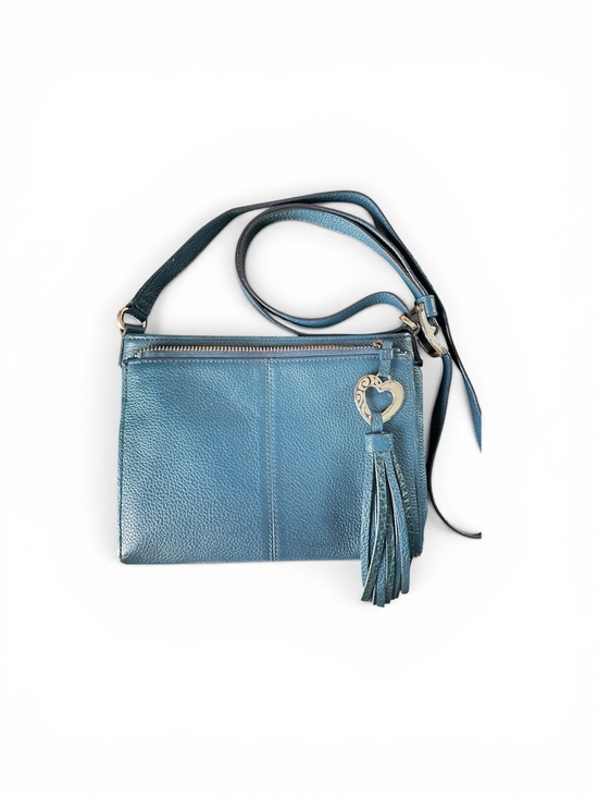 Brighton Handbags - Brighton Barbados City Organizer Leather Crossbody Bag Turquoise